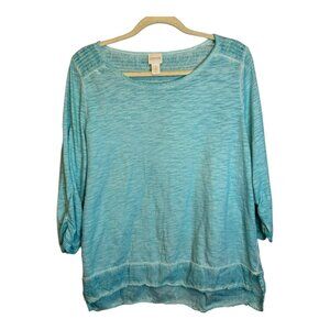 Chico's‎ Blouse Women's Size Large Crepe Blue Chico's 2